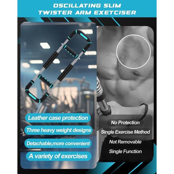 2025 Pro Twister Arm Trainer, Adjustable Power Twister Bar, Chest Shoulder Arm W - Picture 3 of 5